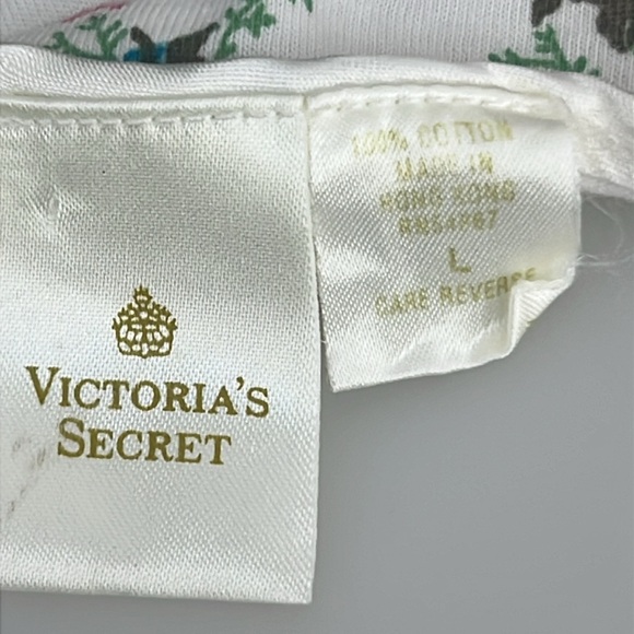 Victoria's Secret Rose Floral Print vintage Cotton Cottage core Nightshirt - Picture 3 of 6